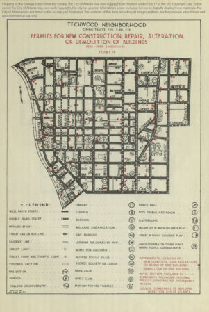 Techwood neighborhood: Permits for New Construction, Alteration, or Demolition of Buildings: 1934-1936