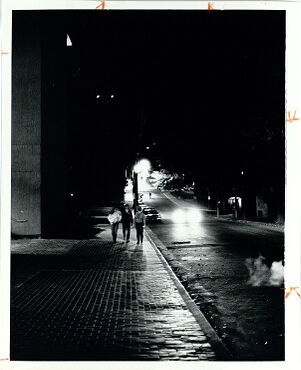Georgia Tech. Students on Campus at Night, December 2, 1981