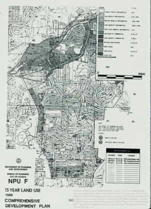 15 Year Land Use Plan: NPU F, 1998