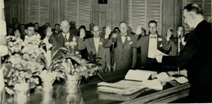Mayor Swears in New Members, January 8, 1952
