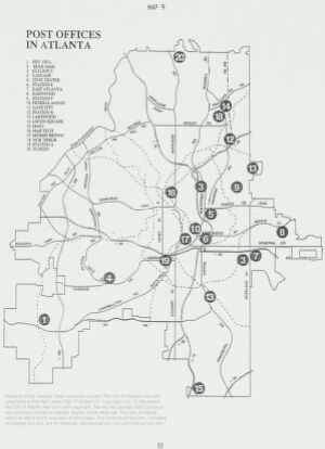 Post Offices in Atlanta: Map 9