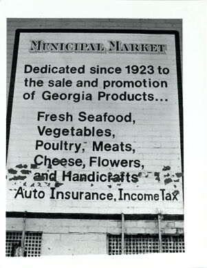 Atlanta Municipal Market, Sign Painted on Exterior Brick, October 8, 1979
