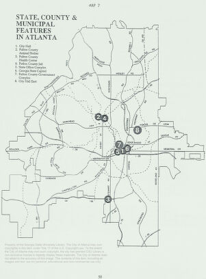 State, County, & Municipal Features in Atlanta: Map 7