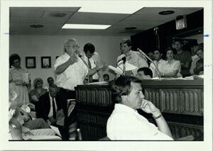 Camelot Subdivision Resident Bill Grimes Speaks at County Commission, June 25, 1987