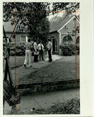 Zoning Review Board Members at house on Highland Drive, July 3, 1984