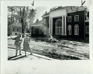 Miriam Grayboff and Barbara Mitchell Stand in Front of Lot 21, Riley Ridge, June 4, 1988