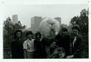 City officials and business leaders prepare for Earth Day in Buckhead, November 16, 1989