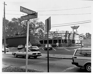 The Buckhead Diner at the intersection of Piedmont and East Paces Ferry Roads, undated