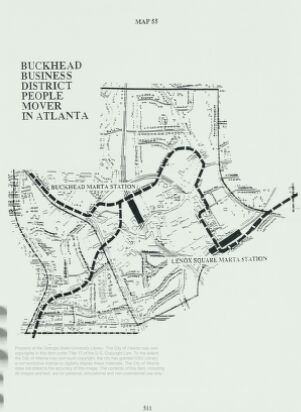 Buckhead Business District People Mover in Atlanta: Map 55