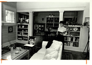 Becky Battle in her Candler Park home, March 8 1984