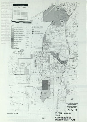 15 Year Land Use Comprehensive Development Plan: NPU H, 1995