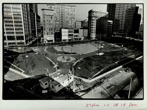Central City Park construction site, February 18, 1983