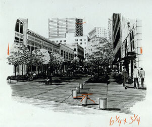 Artist's rendering of Broad Street, December 10, 1979