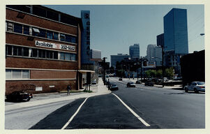 View of area on Lucky Street that will become part of the Olympic Park, March 22, 1994