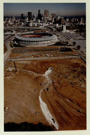 Construction site of the Olympic Stadium, February 28, 1994