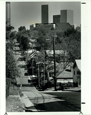 Neighborhoods in Vive City Seem to Back Into Downtown Atlanta, November 1, 1987