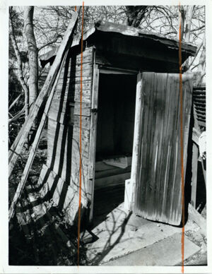 An Outhouse in Plunkettown. Febuary 3, 1975