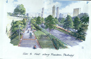 View to West Along Freedom Parkway, September 15, 1994