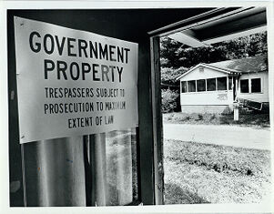 Government Property Sign on Vacant House in Plunkettown, September 12, 1978