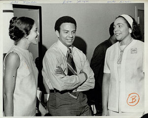 Mr. and Mrs. Andrew Young with Coretta Scott King, September 13, 1970