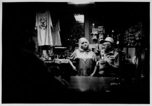 Birdie Edson and Ray Lee inside Ray's bar, June 17, 1979