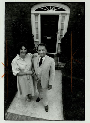 A couple outside their home in the Poncey-Highland neighborhood, June 21, 1979