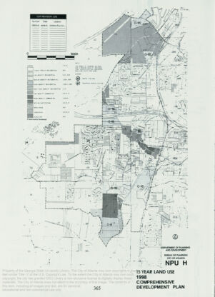15 Year Land Use Plan: NPU H, 1998