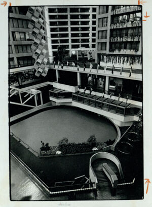 An empty skating rink at the Omni International, May 13, 1983