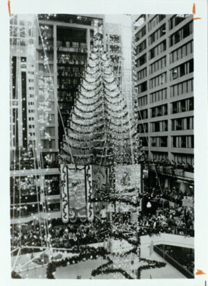The Omni International Christmas tree, November 12, 1981