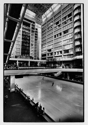 The skating rink at the Omni International Complex, undated