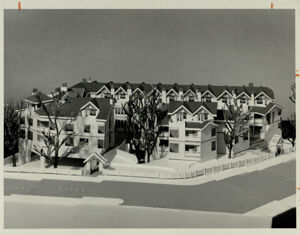 A model of Piedmont Avenue condominiums, November 24, 1983