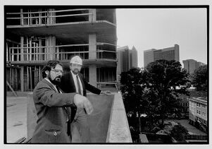 Dan Ionescu and Paul Kamelhair of Great Oaks Properties, Inc. at the site of Ansley Above the Park condos, undated