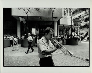 Sgt. Roy Fox With Army Forces Command band in Peachtree Center