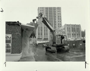 Demolition Began for the City Hall Addition, March 19, 1987