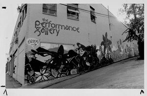 Exterior of The Performance Gallery, an art gallery in Midtown, September 21, 1987