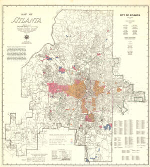 Map of Atlanta: Areas Occupied Chiefly by Negroes