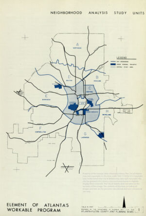 Atlanta Neighborhood Analysis Study Unit: Element of Atlanta's Workable Program