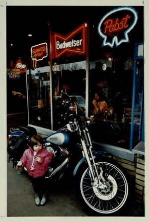 Scooter Morgan outside of the Euclid Yacht Club, January 14, 1993
