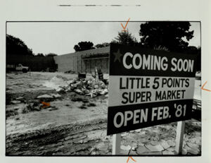 Construction site of a supermarket in Little Five Points, September 11, 1980