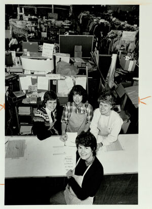 Staff and volunteers at the Paideia Place secondhand store, October 15, 1983
