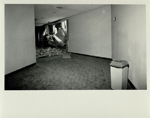 Interior of Downstairs Wall in Congress Center Where It Crashed Through