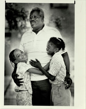 Ronnica James and Emily Gibbs Greet Edward Scroggins, September 3, 1987