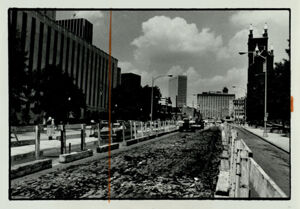 Street closed due to pavement breakage, June 1, 1978