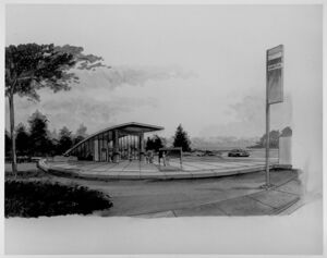 Artist's rendering of a MARTA bus bay, July 30,1992