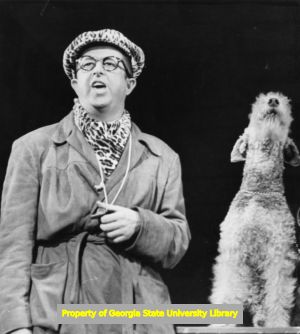 Phil Silvers with a dog