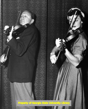 Gisele MacKenzie and Jack Benny
