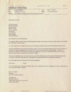 Okefenokee-DuPont Titanium mining: 1998 DuPont Shareholders' Meeting