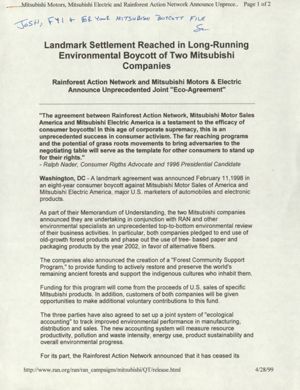 Okefenokee-DuPont Titanium mining: Okefenokee - Corporate Campaign
