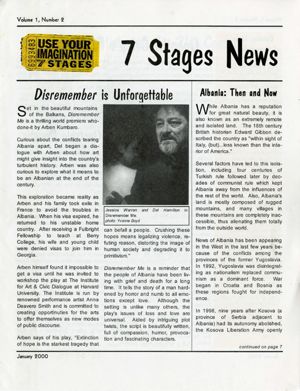 Use Your Imagination: 7 Stages News (Atlanta, Georgia, January 2000). 8 pages.
