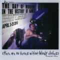 Bernard-Marie Koltes' "The Day of Murders in the History of Hamlet," directed by Thierry De Peretti, postcard announcing the performance at 7 Stages Theatre, Atlanta, Georgia, April 3 - 25, 2010.
